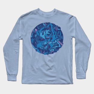 Mountain Blue Circle of Drip Long Sleeve T-Shirt